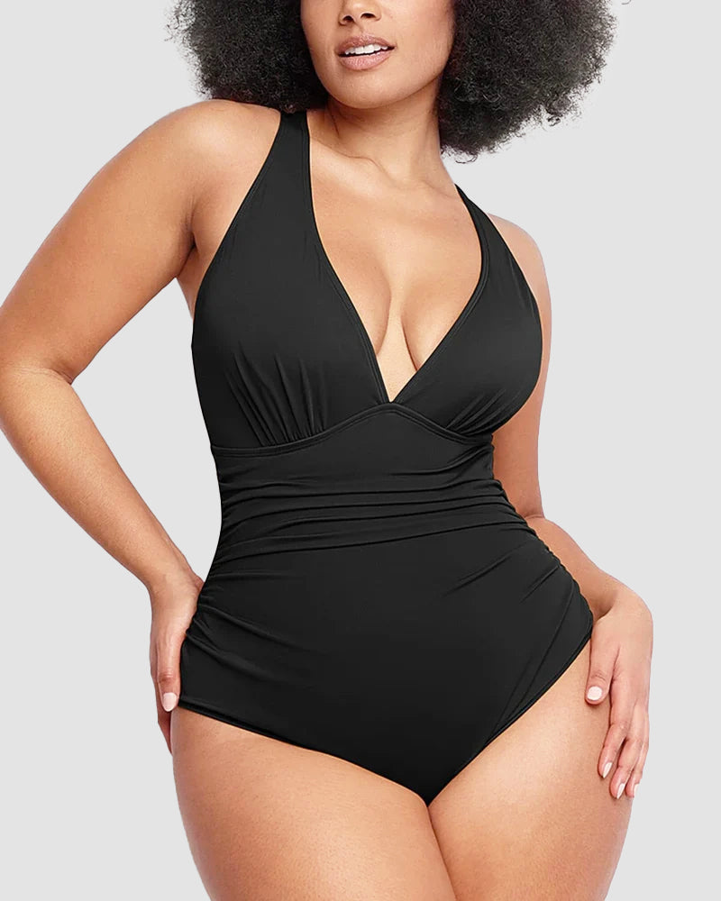 🔥Last Day Special Price £12.98!!💥-👙Smart Sculpt Plunge Swimsuit Flatter Your Figure