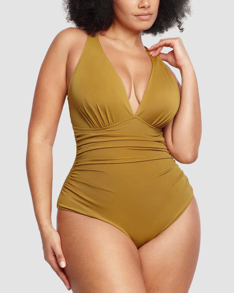 🔥Last Day Special Price £12.98!!💥-👙Smart Sculpt Plunge Swimsuit Flatter Your Figure