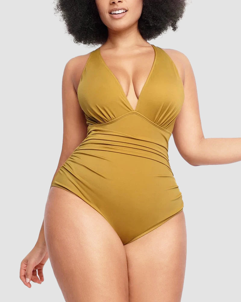 🔥Last Day Special Price £12.98!!💥-👙Smart Sculpt Plunge Swimsuit Flatter Your Figure