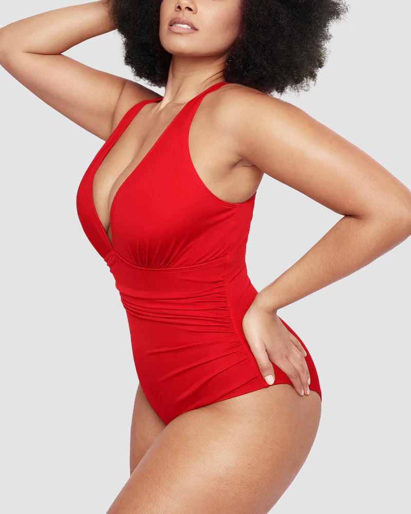 🔥Last Day Special Price £12.98!!💥-👙Smart Sculpt Plunge Swimsuit Flatter Your Figure
