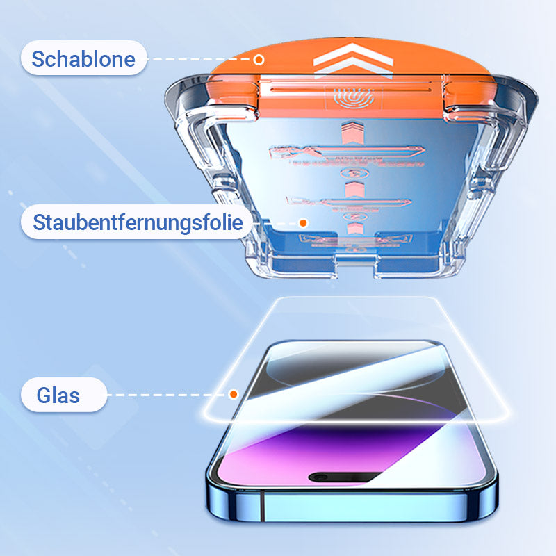 Set aus stoßfestem, staubdichtem und Anti-Fingerabdruck-Displayschutz