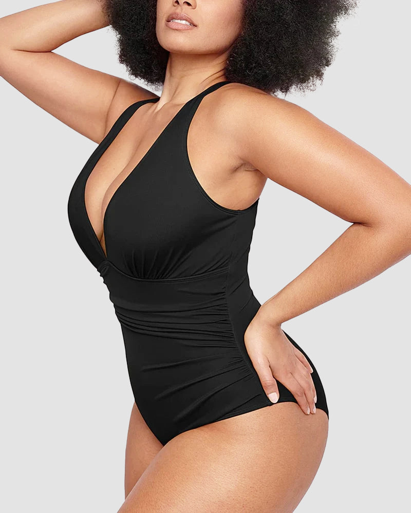🔥Last Day Special Price £12.98!!💥-👙Smart Sculpt Plunge Swimsuit Flatter Your Figure