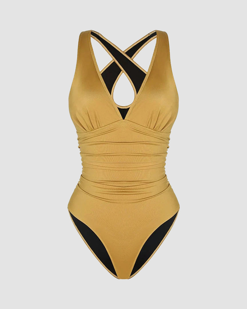 🔥Last Day Special Price £12.98!!💥-👙Smart Sculpt Plunge Swimsuit Flatter Your Figure
