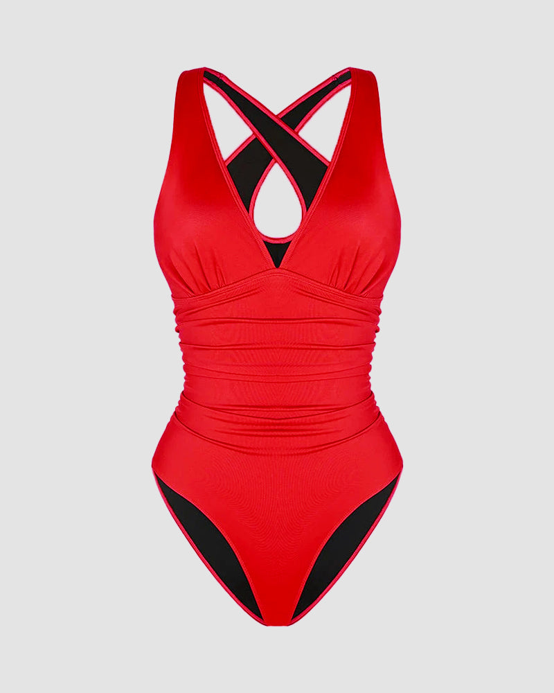 🔥Last Day Special Price £12.98!!💥-👙Smart Sculpt Plunge Swimsuit Flatter Your Figure
