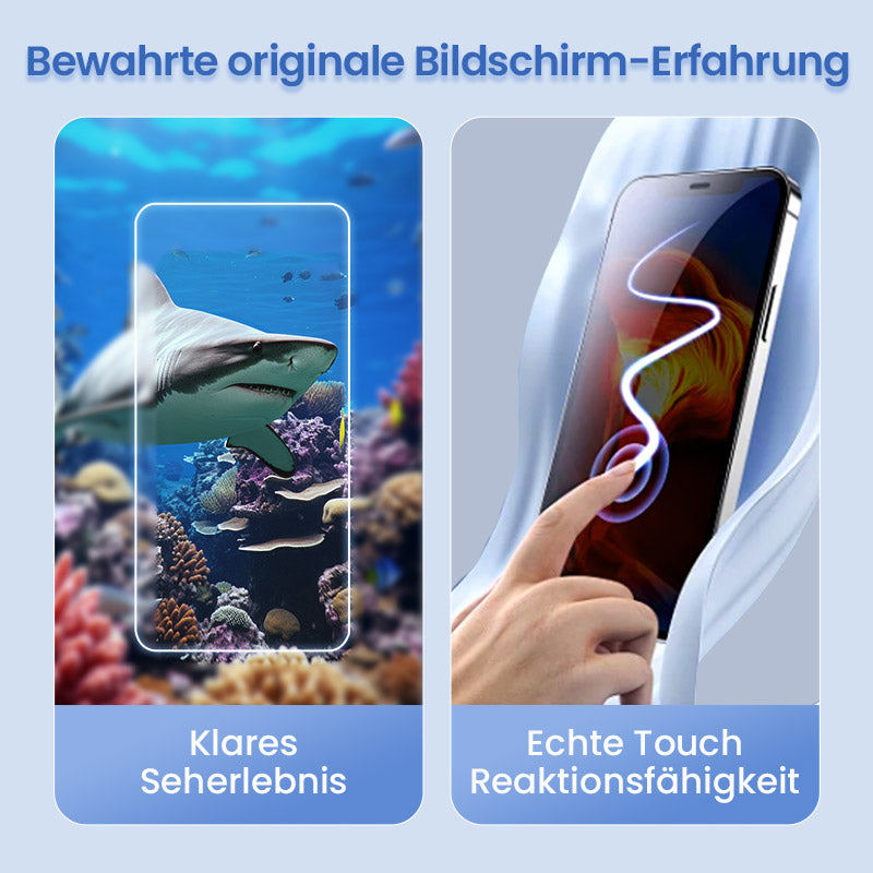 Set aus stoßfestem, staubdichtem und Anti-Fingerabdruck-Displayschutz