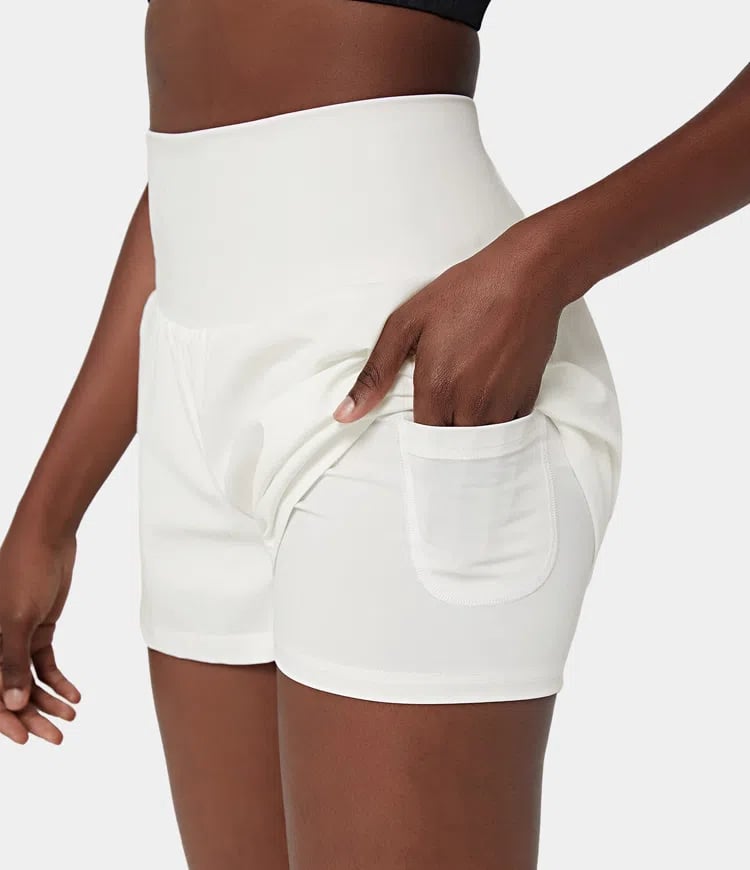 ✨️2025 Hot Sale 60% OFF🥰High Waisted 2-in-1 Yoga Shorts & Side Pockets