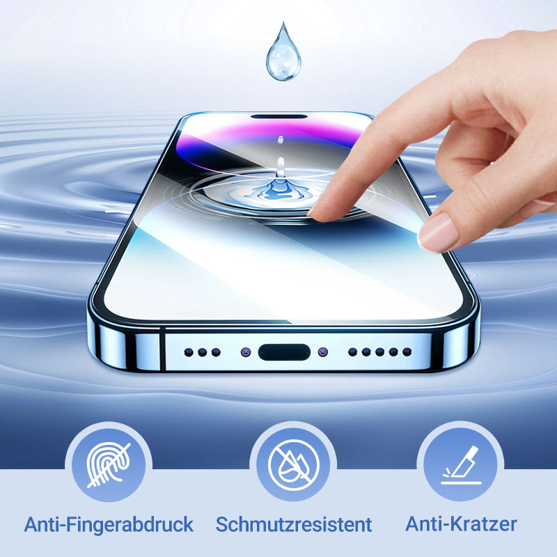 Set aus stoßfestem, staubdichtem und Anti-Fingerabdruck-Displayschutz