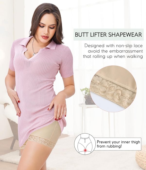 💗Summer Specials💗Lace Steel Boned Butt Enhancer Shorts Shapewear