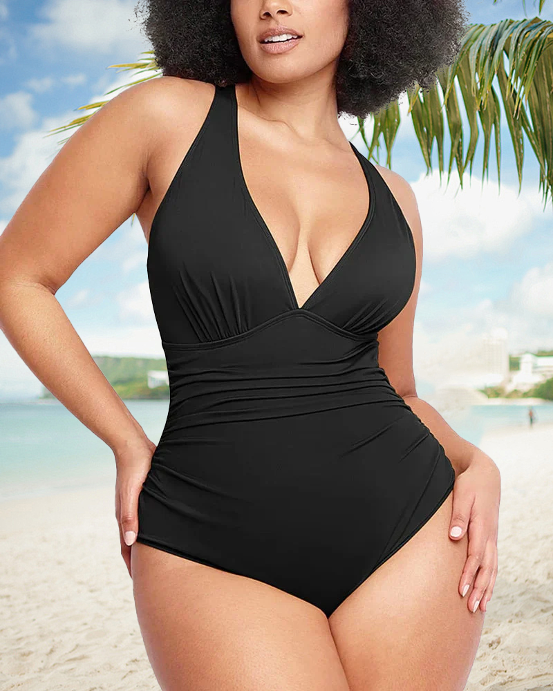 🔥Last Day Special Price £12.98!!💥-👙Smart Sculpt Plunge Swimsuit Flatter Your Figure