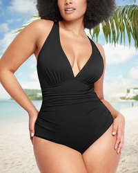 🔥Last Day Special Price £12.98!!💥-👙Smart Sculpt Plunge Swimsuit Flatter Your Figure