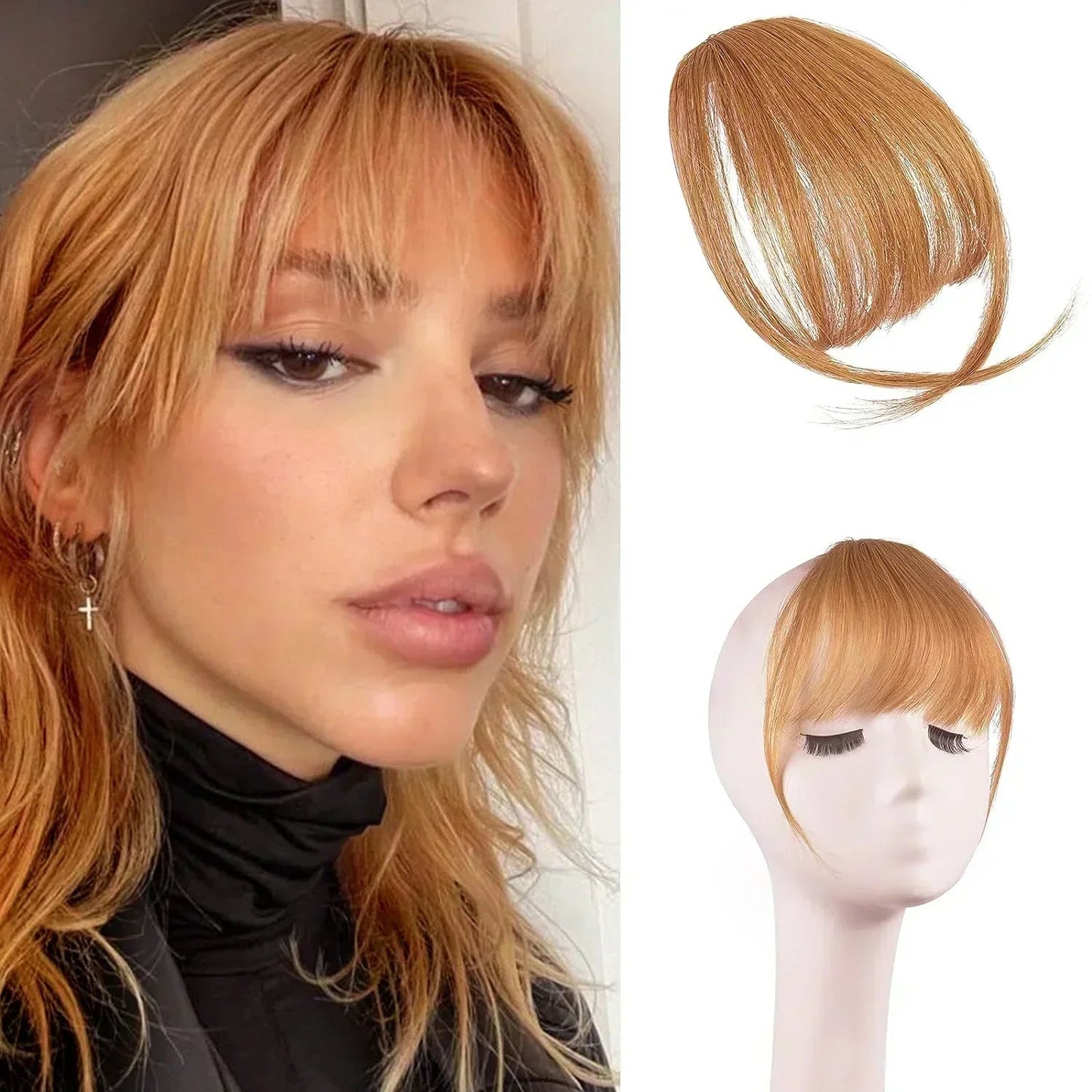 🔥Limited Sale 50% OFF🔥Clip In Bangs 100% Human Hair Extensions Air Bangs
