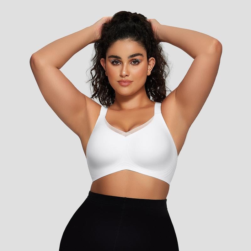 💖LAST DAY SALE 50% OFF💷Women's Wireless V-Neck Crossover Mesh Seamless Push-Up Bra