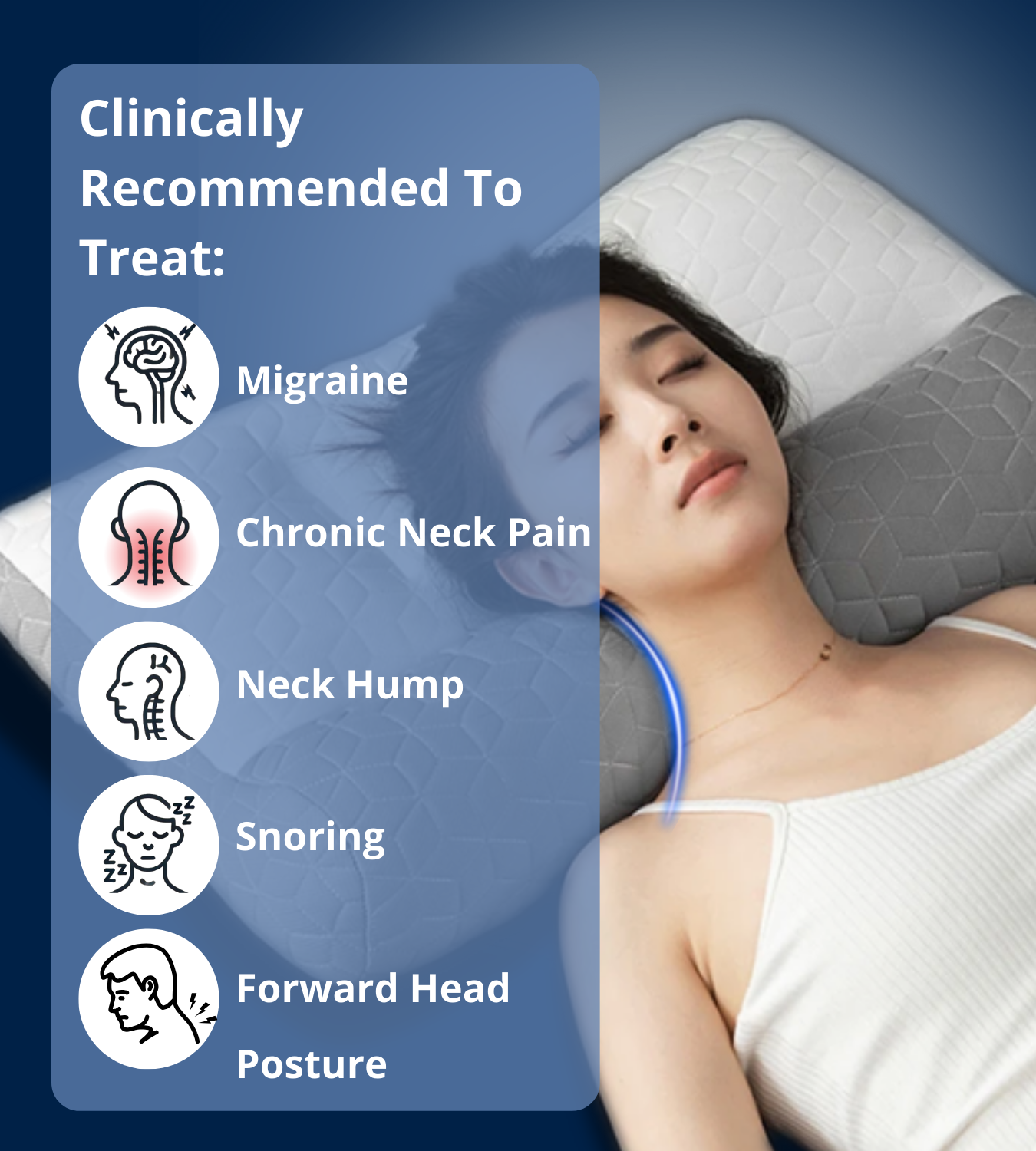 Ergonomisches Memory-Foam-Nackenstützkissen
