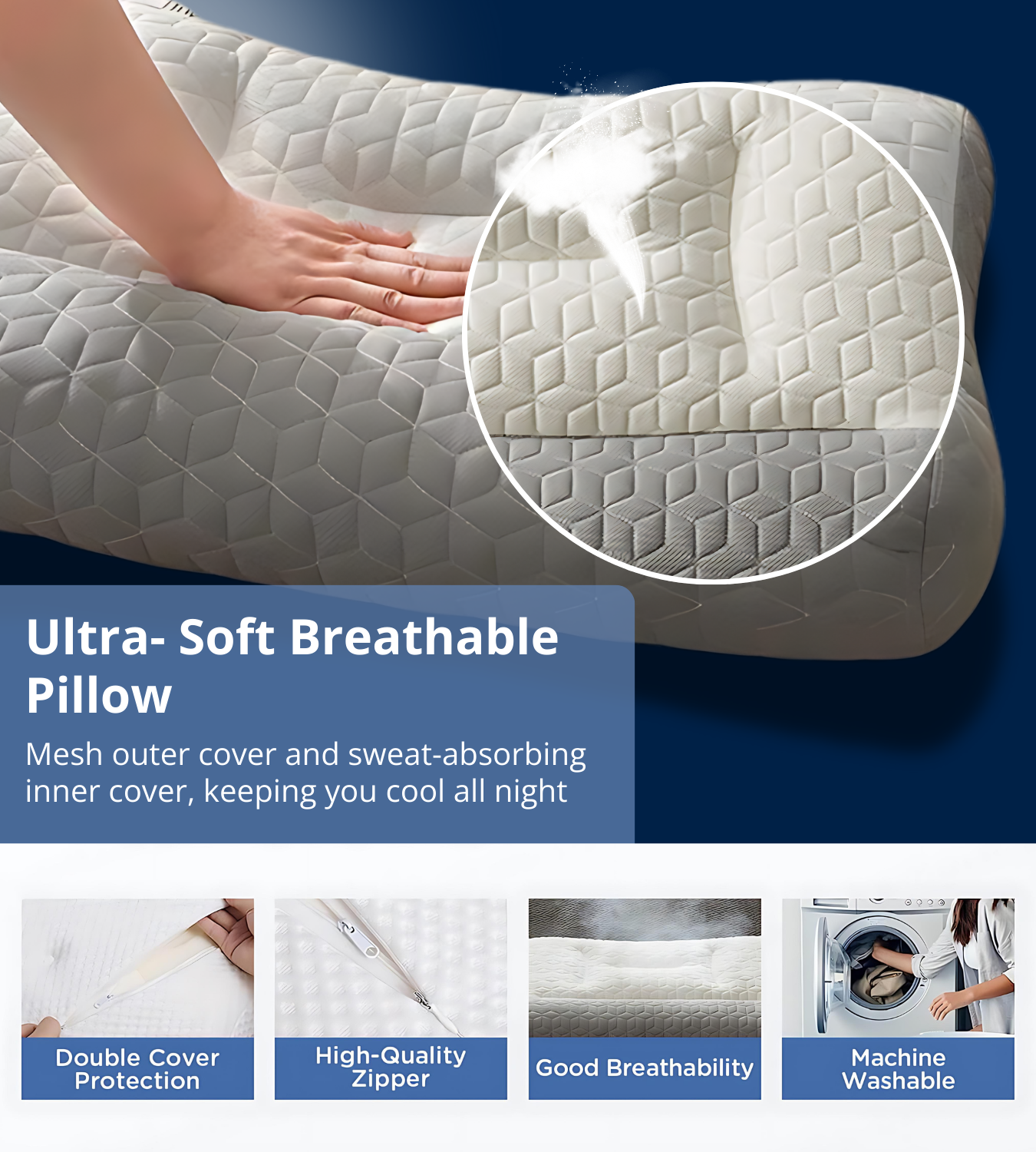 Ergonomisches Memory-Foam-Nackenstützkissen