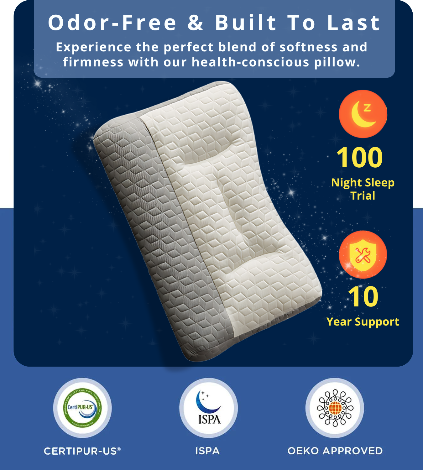 Ergonomisches Memory-Foam-Nackenstützkissen