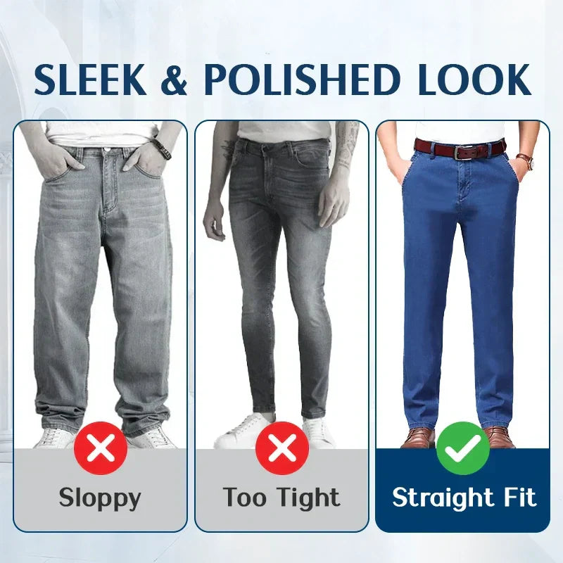 🔥Big Sale 57% OFF🔥Men's High Waist Straight Cut Jeans