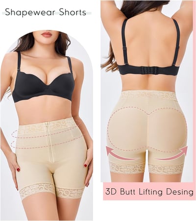 💗Summer Specials💗Lace Steel Boned Butt Enhancer Shorts Shapewear