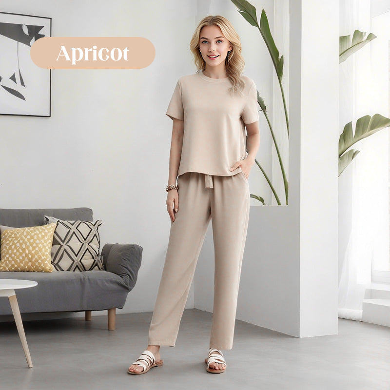 🌸 Women's Soft Casual Top and Pants Set