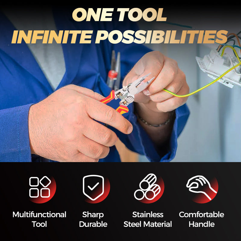 ⚡8-In-1 Wire Stripper with Voltage Tester