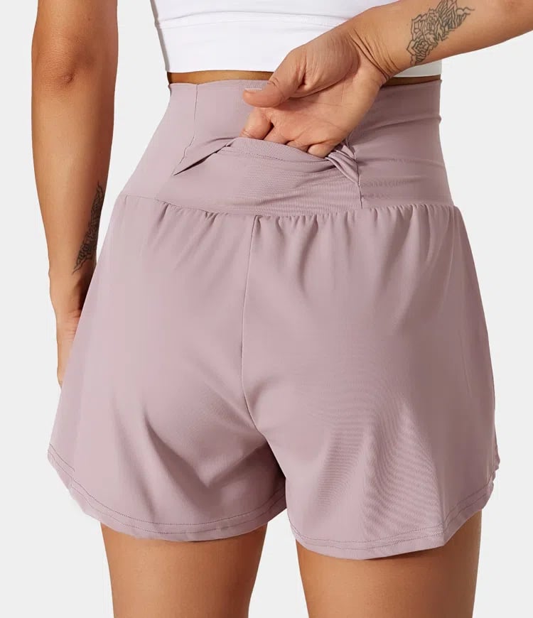 ✨️2025 Hot Sale 60% OFF🥰High Waisted 2-in-1 Yoga Shorts & Side Pockets