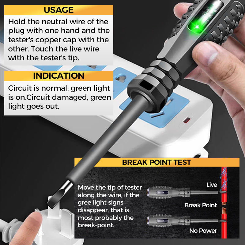 💥Hot Sale-50%OFF💥2-in-1 High Torque Strong Magnetic Screwdriver Electricity Detector