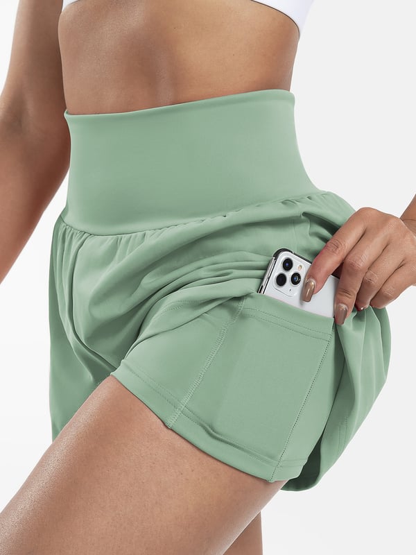 ✨️2025 Hot Sale 60% OFF🥰High Waisted 2-in-1 Yoga Shorts & Side Pockets