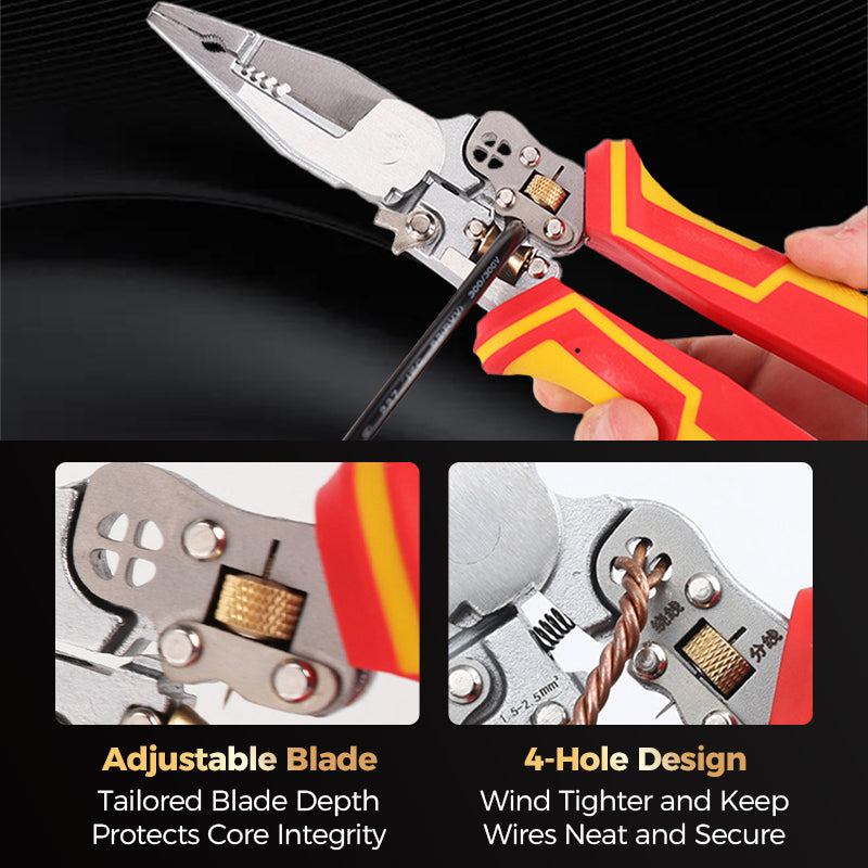 ⚡8-In-1 Wire Stripper with Voltage Tester