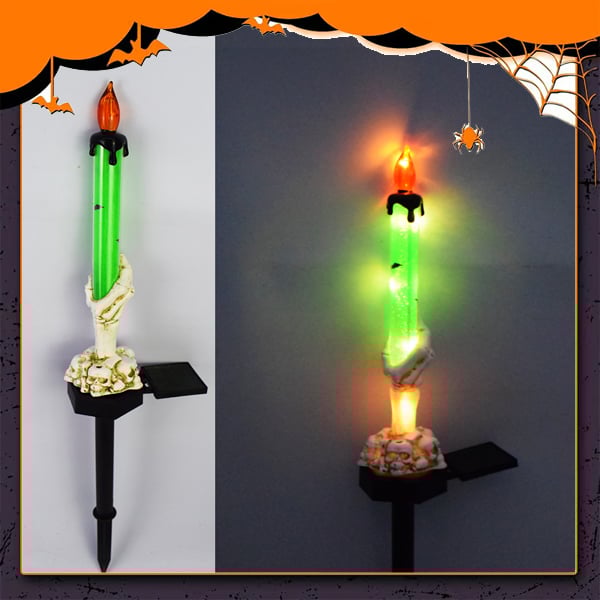 🔥BUY MORE SAVE MORE🥳Each Only £9.99!!!💀Solar Powered Skull Candle Light