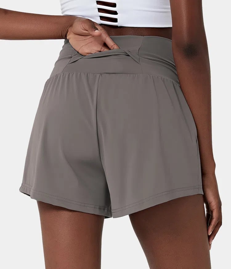 ✨️2025 Hot Sale 60% OFF🥰High Waisted 2-in-1 Yoga Shorts & Side Pockets