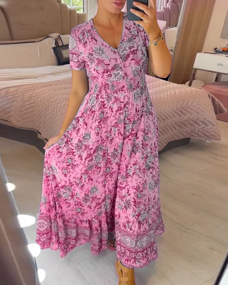 🌸Big price reduction!🌸Floral Print V-neck Dress