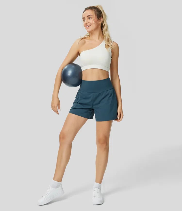 ✨️2025 Hot Sale 60% OFF🥰High Waisted 2-in-1 Yoga Shorts & Side Pockets
