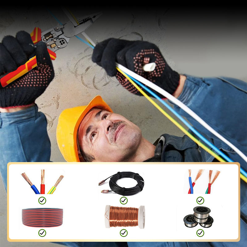 ⚡8-In-1 Wire Stripper with Voltage Tester