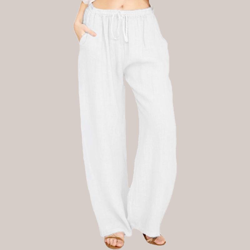 🔥2025 NEW SALES - 50% OFF🔥Women's Summer Cotton Linen Wide Leg Pants