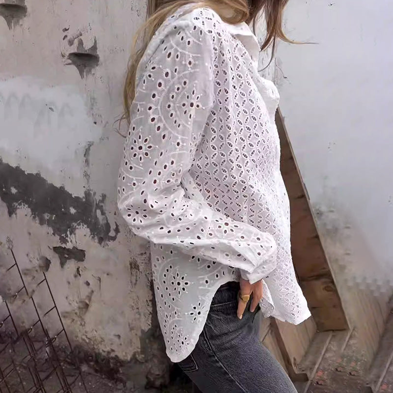 💥Limited Time Sale💃Hand-carved Feature Cutout Shirt