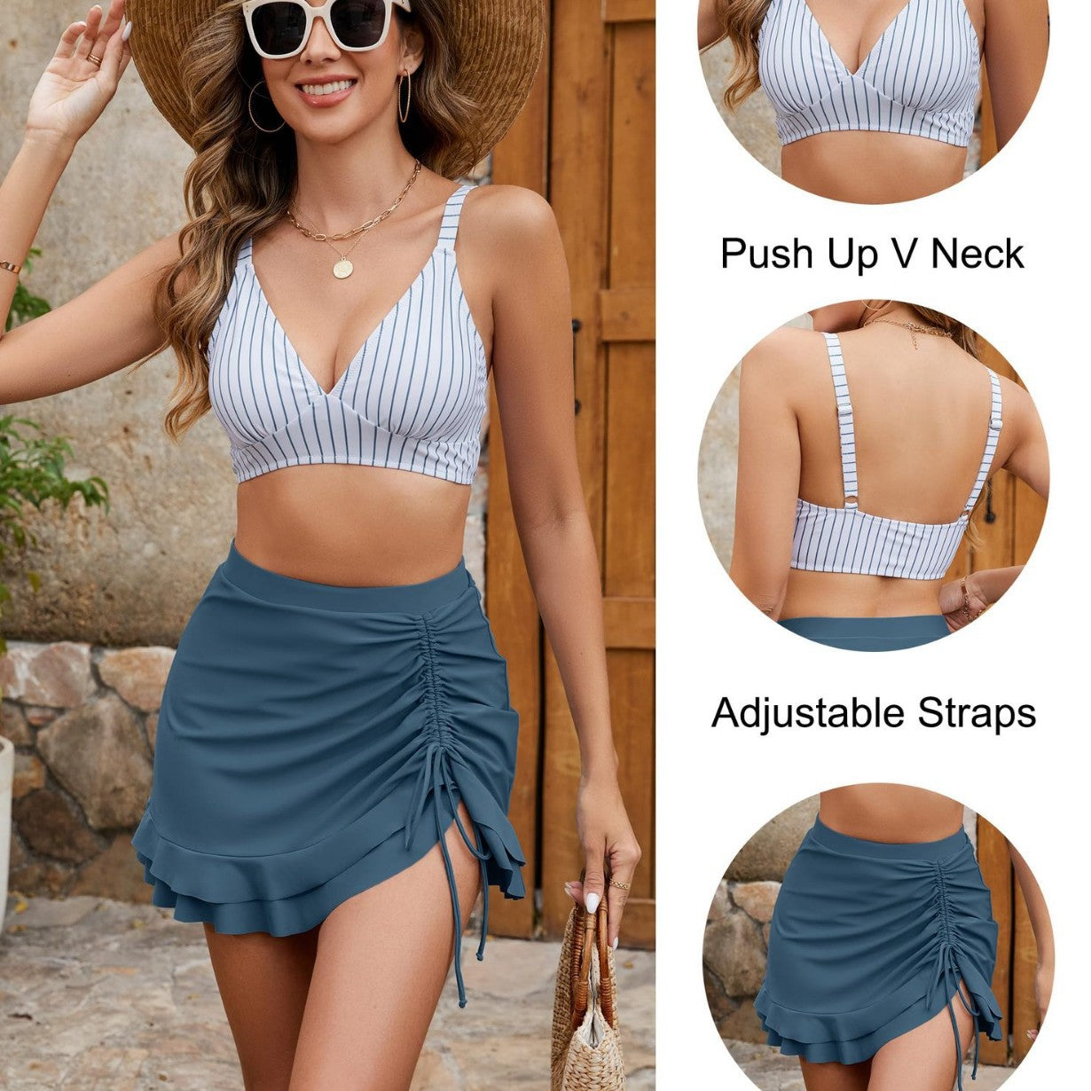 🏝️2025 Summer Hot Sale 68% OFF🌊Gingham High Waisted Tummy Control Bikini Sets👙