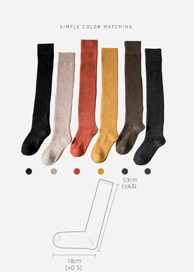 ❄️Special Sale & BUY MORE GET MORE🔥Fashionable Autumn And Winter Thickened Velvet Over-the-knee Women's Socks