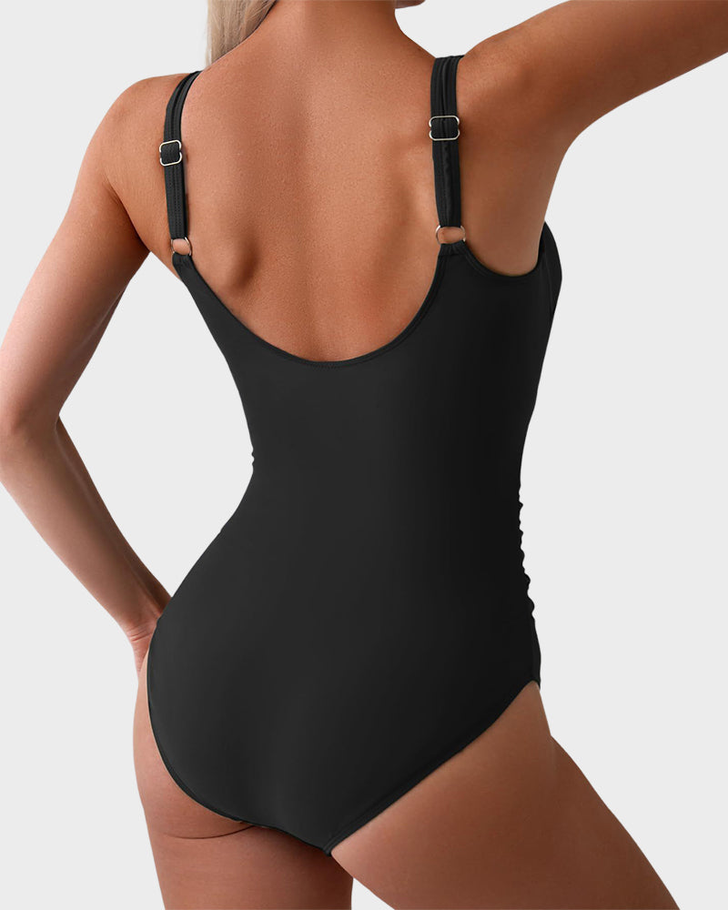🔥🔥2025 SUMMER 50% OFF🎁Ruched Tie-Knot Tummy Control One-Piece Swimsuit