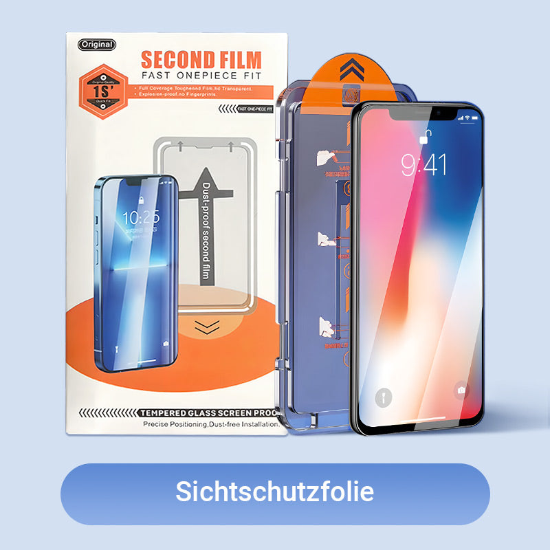 Set aus stoßfestem, staubdichtem und Anti-Fingerabdruck-Displayschutz