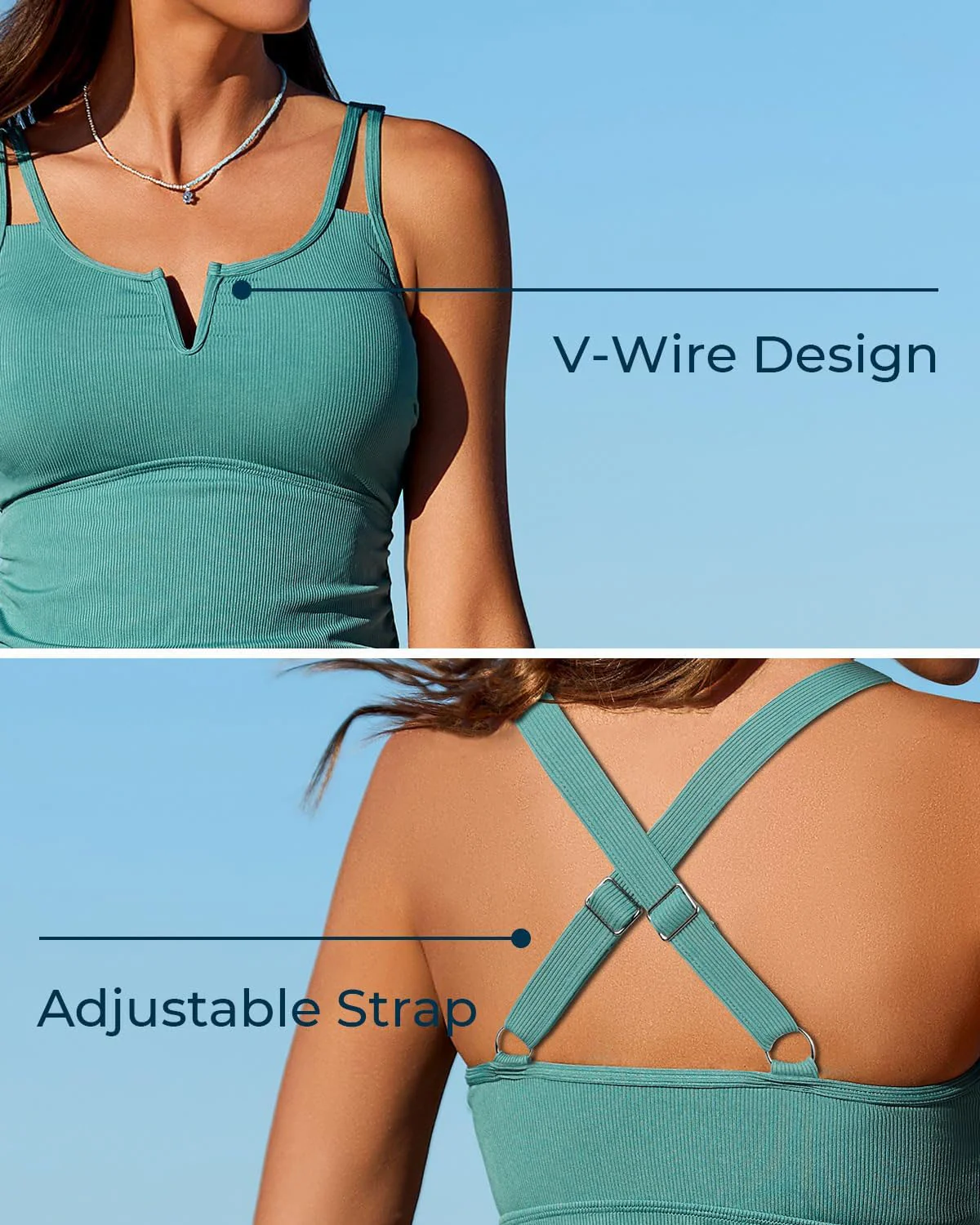 🏖️Summer Cool Deal🏝️TUMMY CONTROL TWO-PIECE TANKINI SET