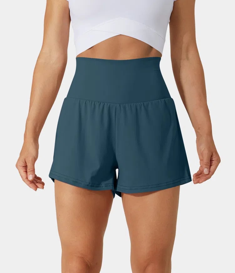 ✨️2025 Hot Sale 60% OFF🥰High Waisted 2-in-1 Yoga Shorts & Side Pockets