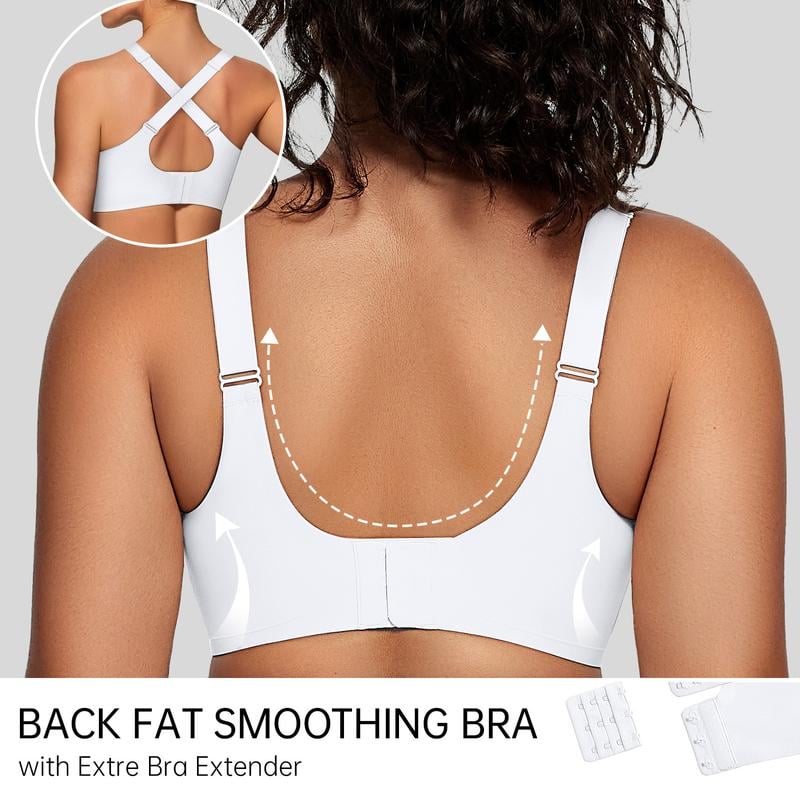 💖LAST DAY SALE 50% OFF💷Women's Wireless V-Neck Crossover Mesh Seamless Push-Up Bra