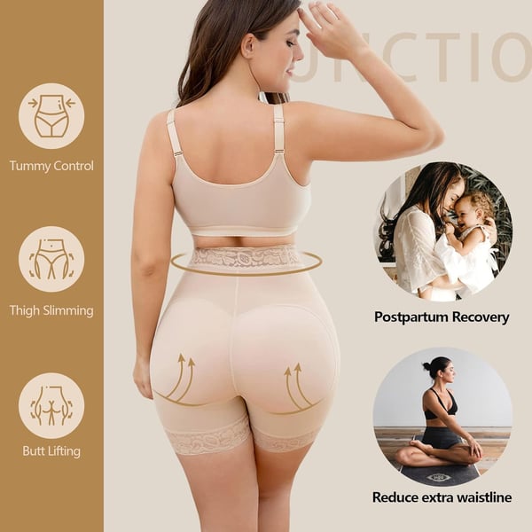 💗Summer Specials💗Lace Steel Boned Butt Enhancer Shorts Shapewear