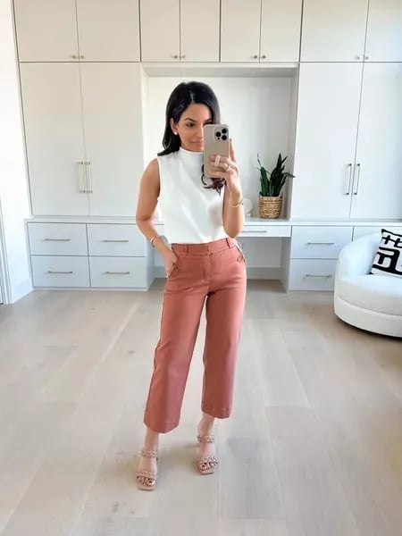 š2025 HOT SALEš·Stretch Twill Cropped Wide Leg Pants