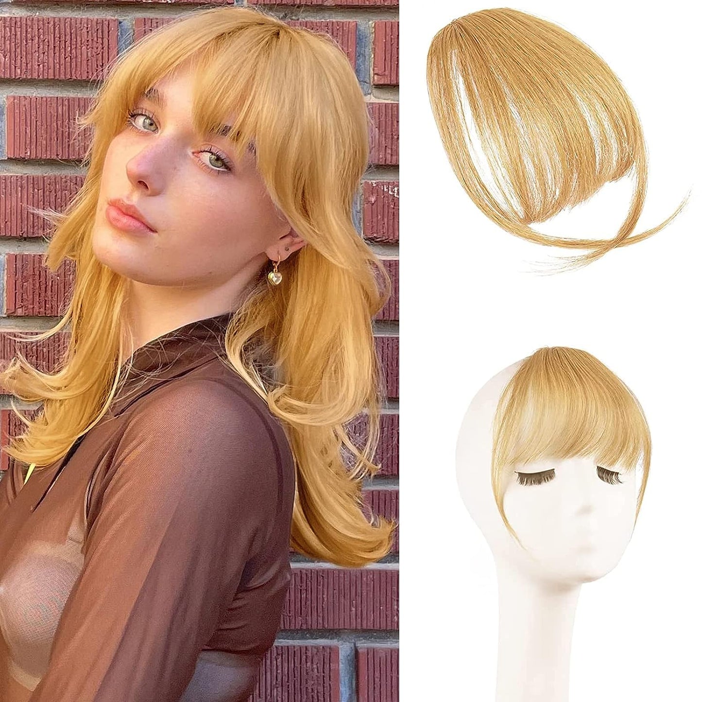 🔥Limited Sale 50% OFF🔥Clip In Bangs 100% Human Hair Extensions Air Bangs