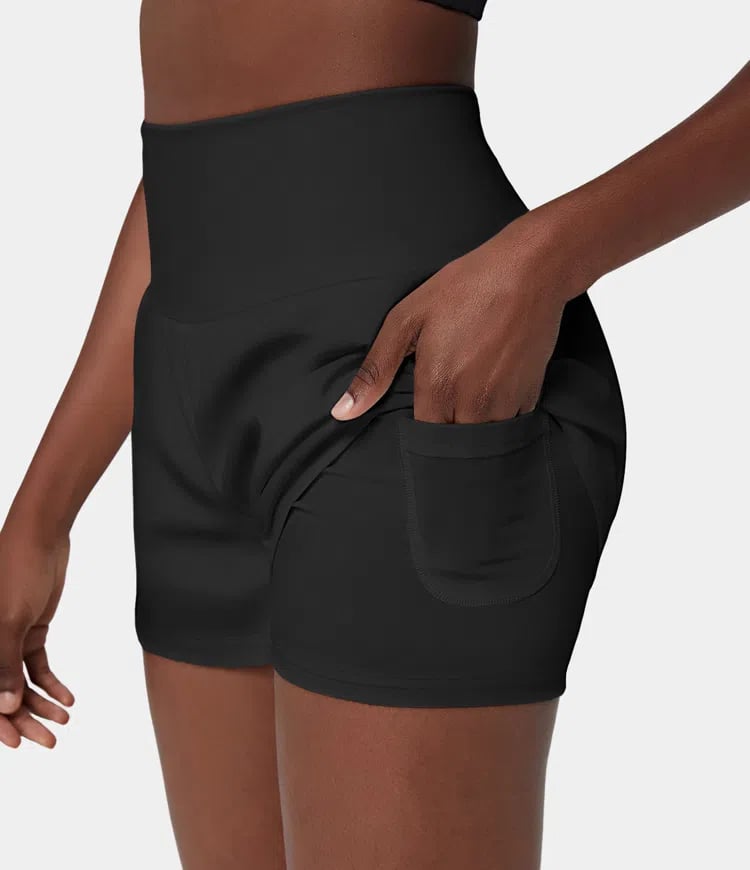 ✨️2025 Hot Sale 60% OFF🥰High Waisted 2-in-1 Yoga Shorts & Side Pockets
