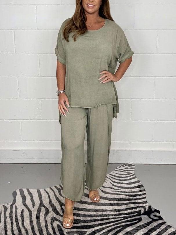 ❤️🔥Big price reduction🔥Floaty 2 Piece Sleeved Trouser Set