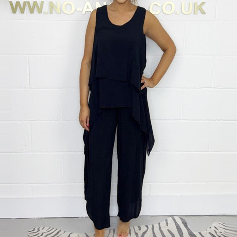 🌸Summer Specials🌸 Casual Sleeveless Loose Top and Pants Suit