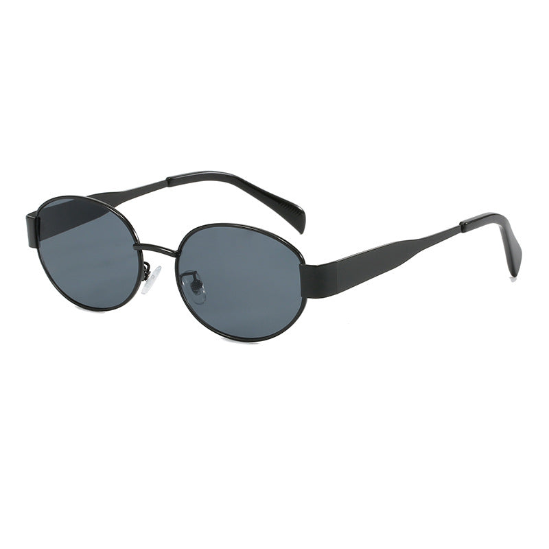 Vintage Oval Frame Sunglasses With Case(50% OFF)