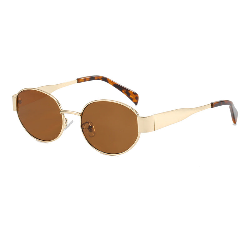 Vintage Oval Frame Sunglasses With Case(50% OFF)