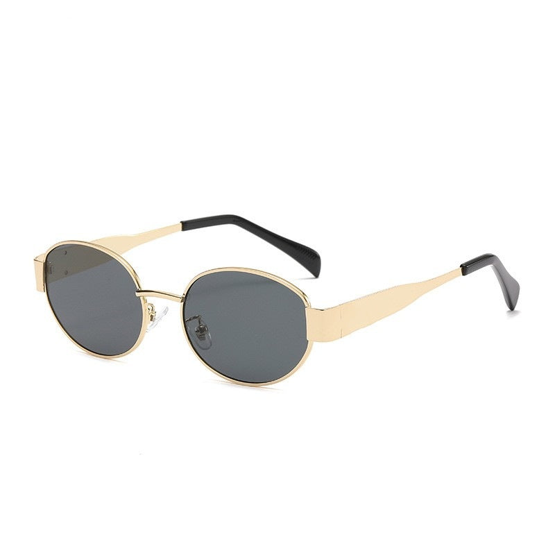 Vintage Oval Frame Sunglasses With Case(50% OFF)